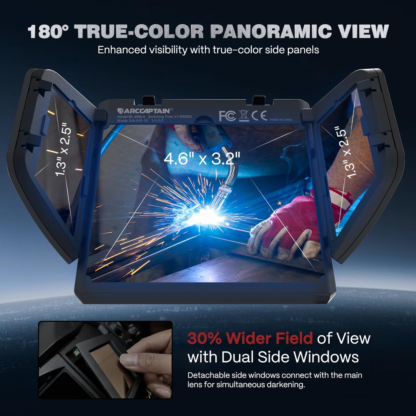 ARCCAPTAIN 55A Plasma Cutter and Intelligent Auto-Shade Welding Helmet