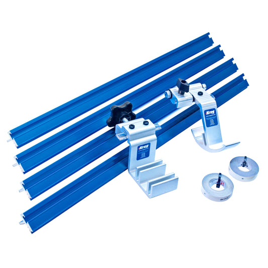 Kreg KMS8000 Precision Trak & Stops Kit - Track Guide for Miter Saw - Woodworking Saw Guide - Miter Saw Accessories - Woodworking Tools