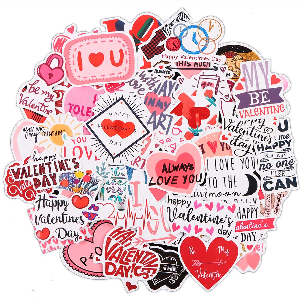 FaCraft Valentines Day Stickers - Love Sticker Scrapbook Stickers for Laptop Gift Box Envelopes Seal I Love You Card, Couple Daily Planner, Weeding Scrapbooking Supplies Valentine Sticker
