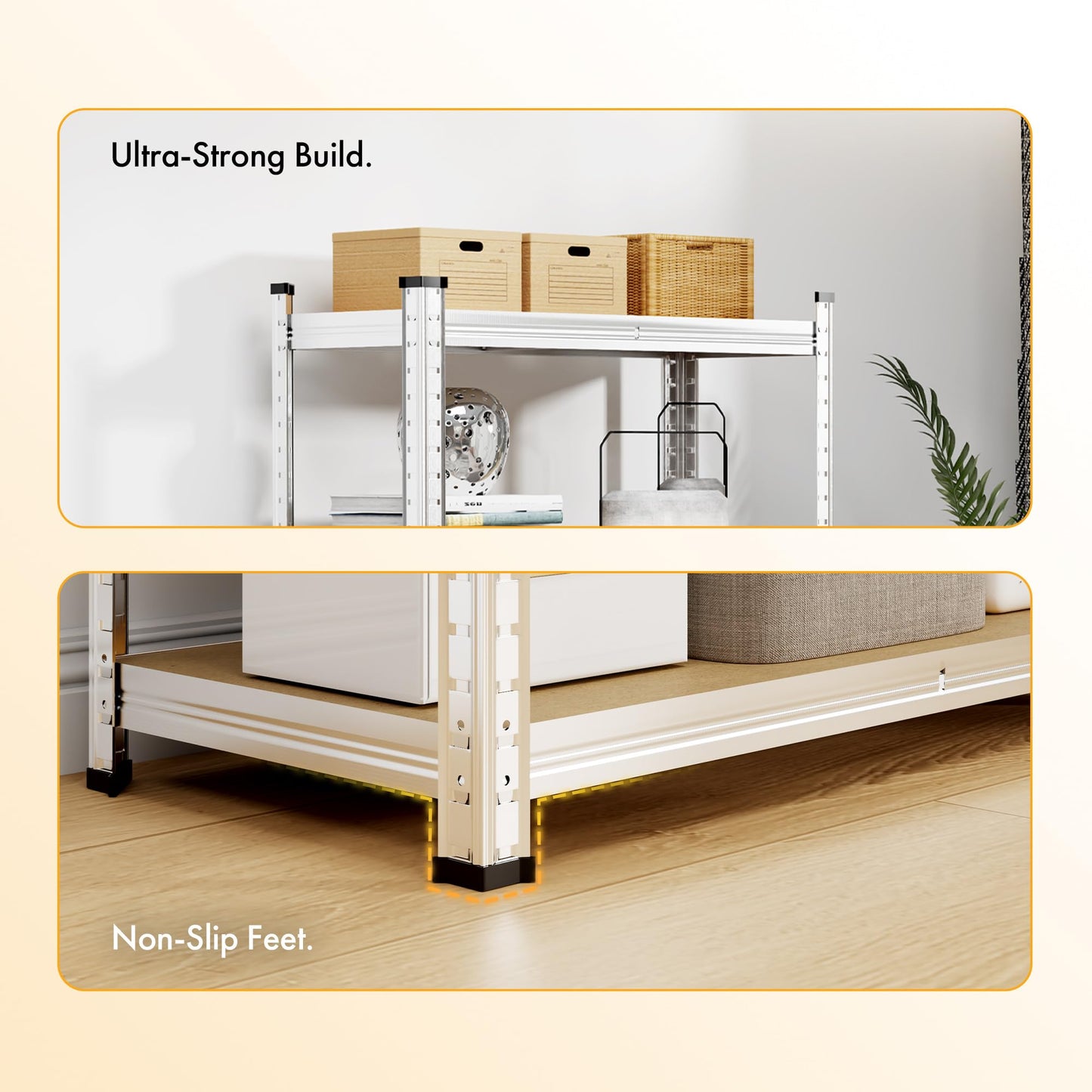 VonHaus Garage Shelving Units - Heavy Duty Racking for Home, Office, Shed and Garage Storage - 5-Tier Shelving Units for Storage, 175kg Capacity Per Shelf - 1.5m Racking
