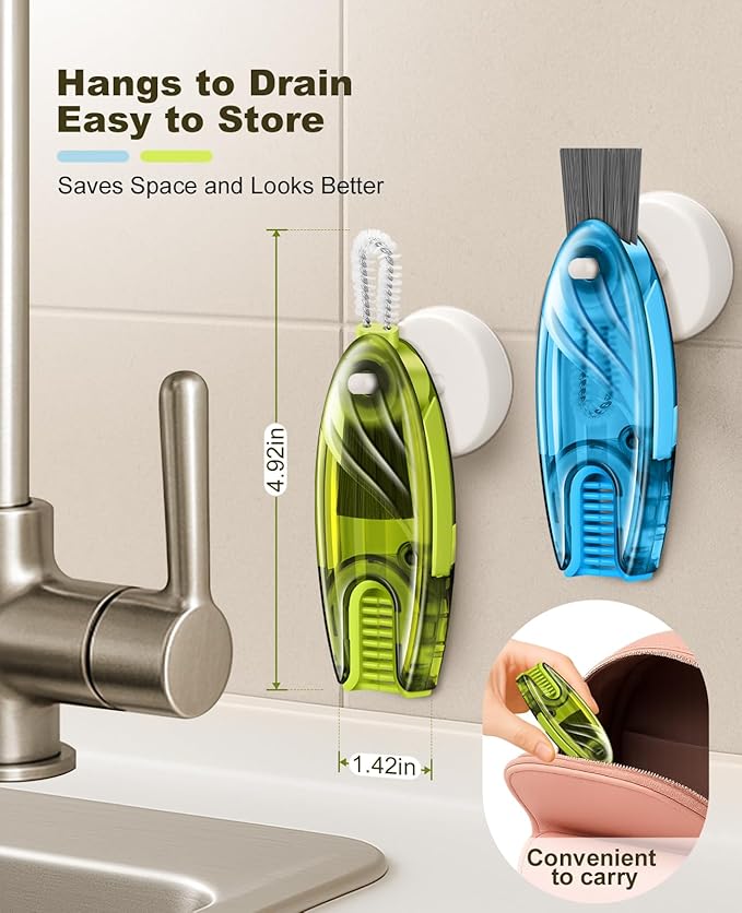 4 in 1 Cup Lid Gap Cleaning Brush Set 2 Pcs