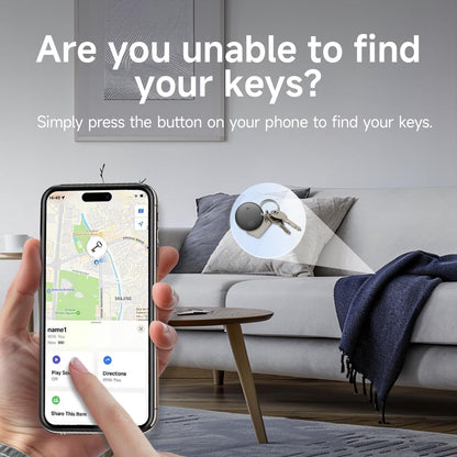 Smart Tracker, Item Finder Compatible with Apple Find My, Replaceable Battery, Water-Resistant, with Different Holder Cases, Loud Alarm, for Keys Luggage Backpack (iOS Only) 2 Packs