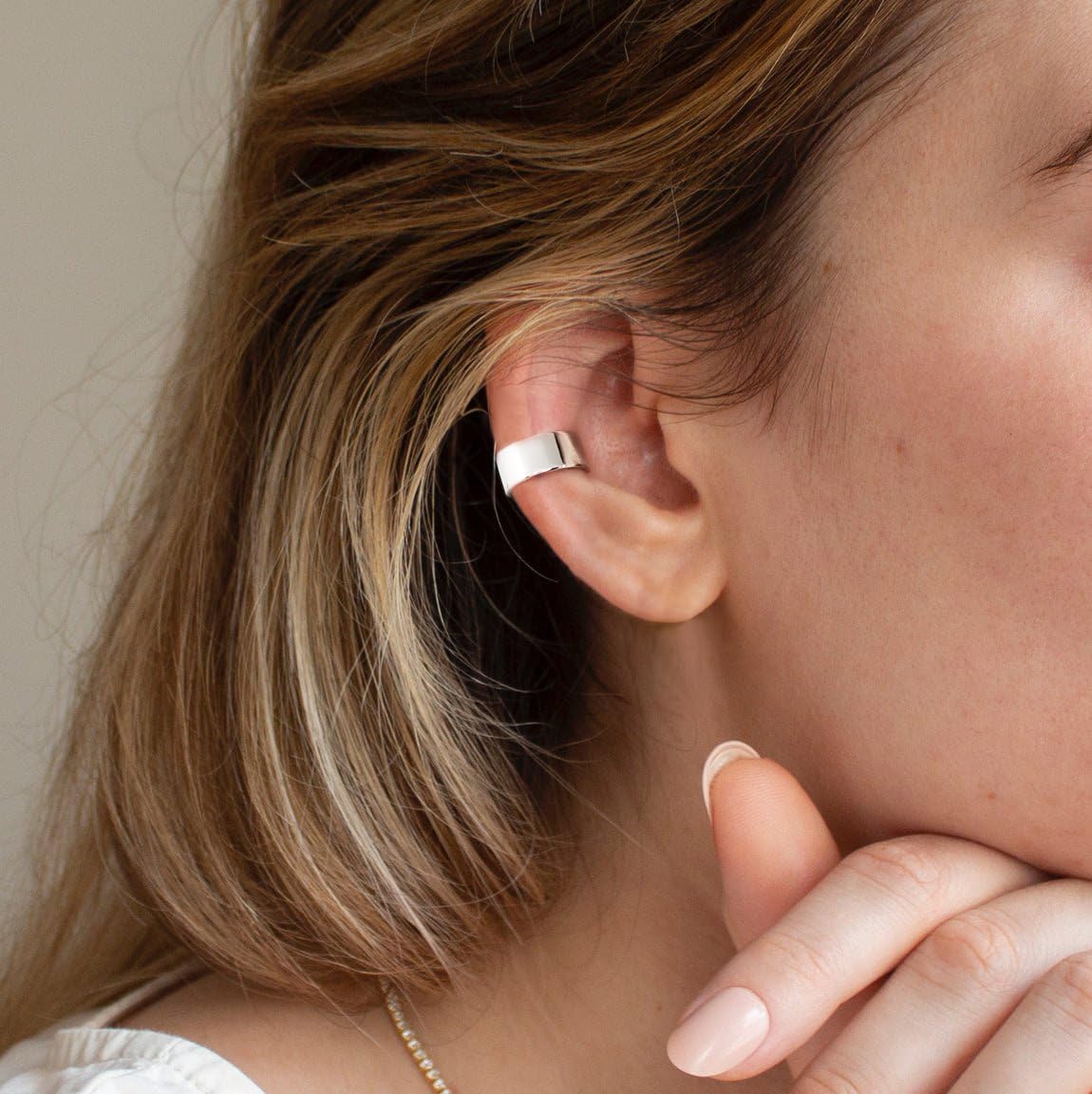 CHIC & ARTSY Ear Cuffs 925 Sterling Silver Conch Ear Cuff for Women Adjustable Non Piercing Helix Ear Cuff Earrings