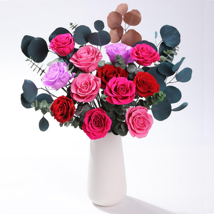 lovenfold Flowers for Delivery,Preserved Flowers Bouquets,Purple Rose Bouquets That Last 1-3 Years,Birthday Flowers Gifts for Women Mom Grandma Wife Friends