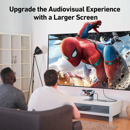 uni USB C to HDMI Adapter 4K@60Hz, Thunderbolt 4/3 to HDMI Adapter, [Sturdy Aluminum&Nylon] Type C to HDMI Converter for iPhone 15 Series, MacBook Pro/Air, iPad Pro, Surface Pro, Galaxy, Dell XPS