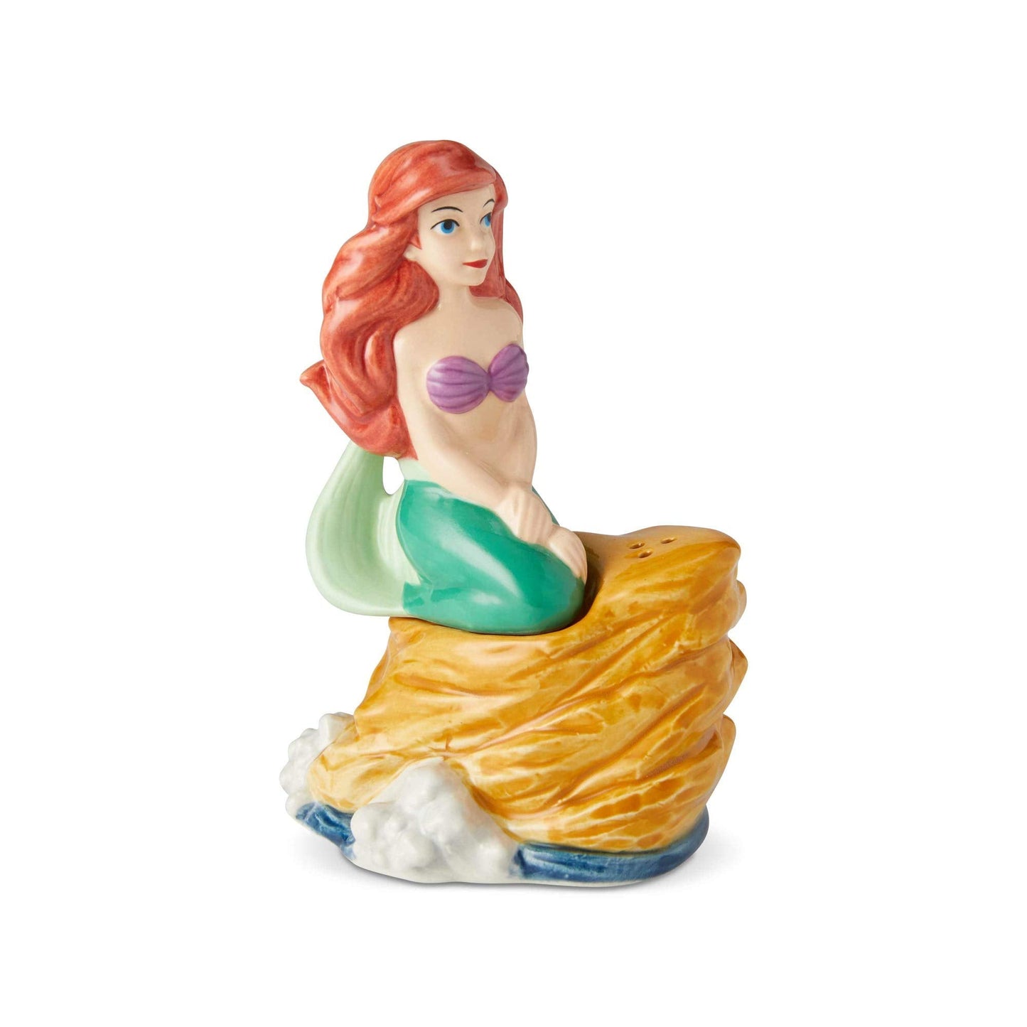 Enesco 6002273 Disney Ceramics the Little Mermaid Ariel on Rock Salt and Pepper Shakers, 3.85 Inch, Multicolor