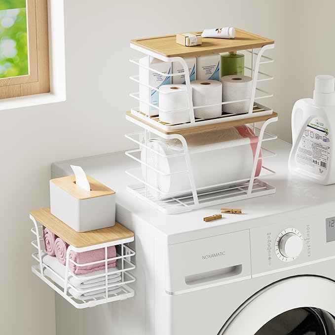 3 Pack Trash Bag Holder Dispenser, Kitchen Organization and Storage, Stackable