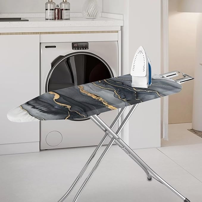 Sprowallow White Marble Iron Ironing Board Cover 15x54 inch, Thick Padding