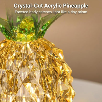 Pineapple Baby Night Light for Nursery, Battery Powered Pineapple Lamp for Home Living Room Bedroom Kitchen Office Decor, Crystal Tropical Decor Valentines Day Birthday Gifts for Him Her Kids Women