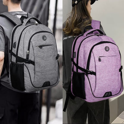 SHRRADOO Anti Theft Laptop Backpack Travel Backpacks with usb Charging Port for Women Men, Purple, L, Travel Laptop Backpack