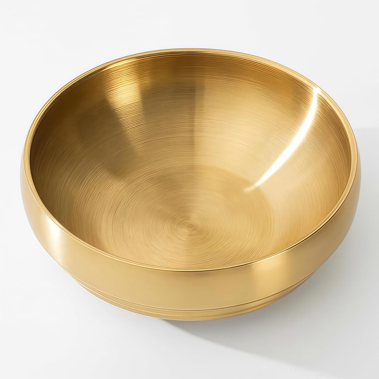 Rliguanrui 7.4 inch Gold Decorative Bowl for Home Decor - Modern Fruit Bowl for Kitchen Counter, Key Catch All & Entryway Table Centerpiece, Stylish Golden Finish