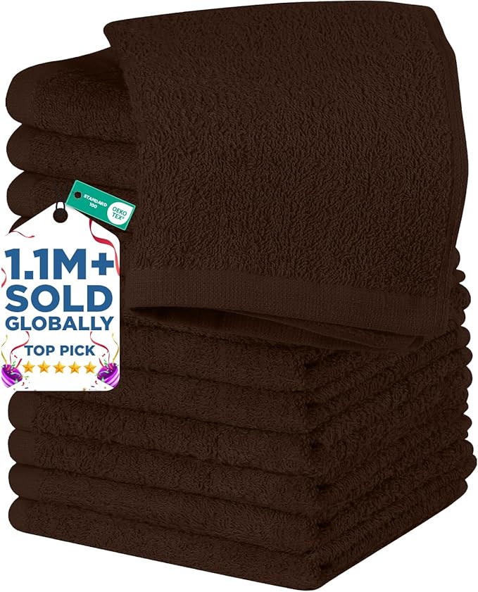 DAN RIVER 12 Pack Wash Cloths for Showering