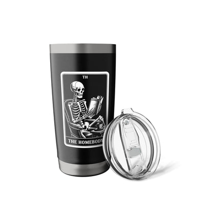 The Homebody Tarot Card Indoorsy Skeleton Introvert Stainless Steel Insulated Tumbler