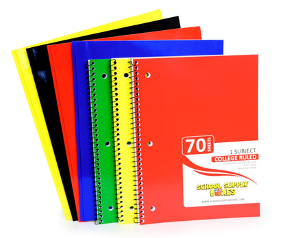 School Supply Boxes | 17" Solid Black Backpack Bundle for Intermediate School | Back to School Bookbag with Supplies | Contains Pencil Pouch, Notebooks, Highlighters, Mechanical Pencils, & More