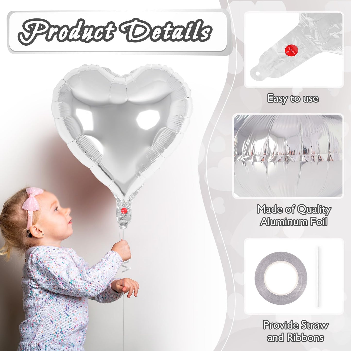 12 Pcs Red Heart Balloons,18 Inch Heart Foil Balloons Love Balloon Valentine Balloon for Birthday Party Wedding Engagement Party Baby Shower Valentine Day Decorations (red)