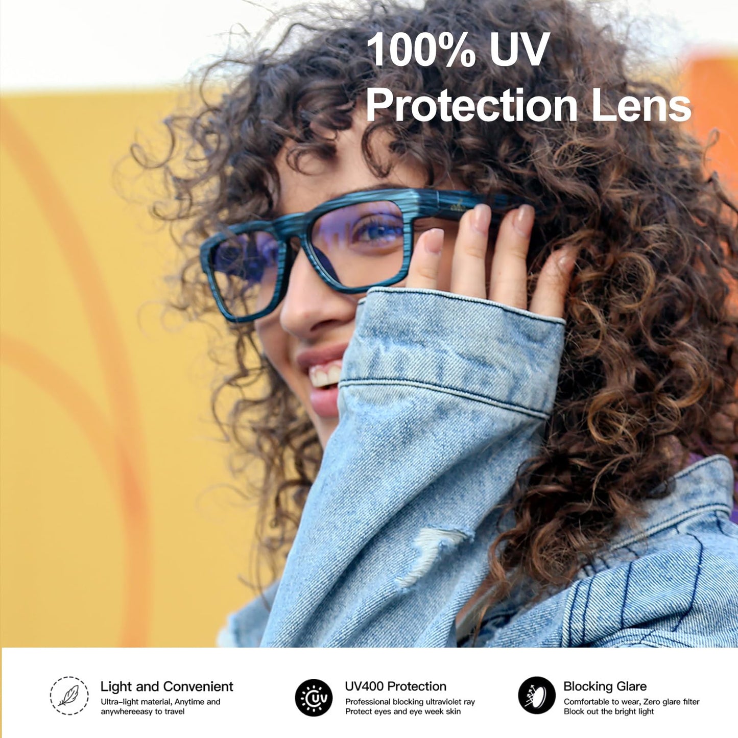 OhO Smart Glasses,Polarized Sunglasses with Bluetooth Speaker,Athletic/Outdoor UV Protection and Voice Control,Unisex(Mirror Blue Lens)