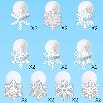 Sumind 30 Pcs Winter Snowflake Decor Christmas Swirls Winter Party Wonderland Foil Hanging Ceiling Decor for New Year Christmas Holiday