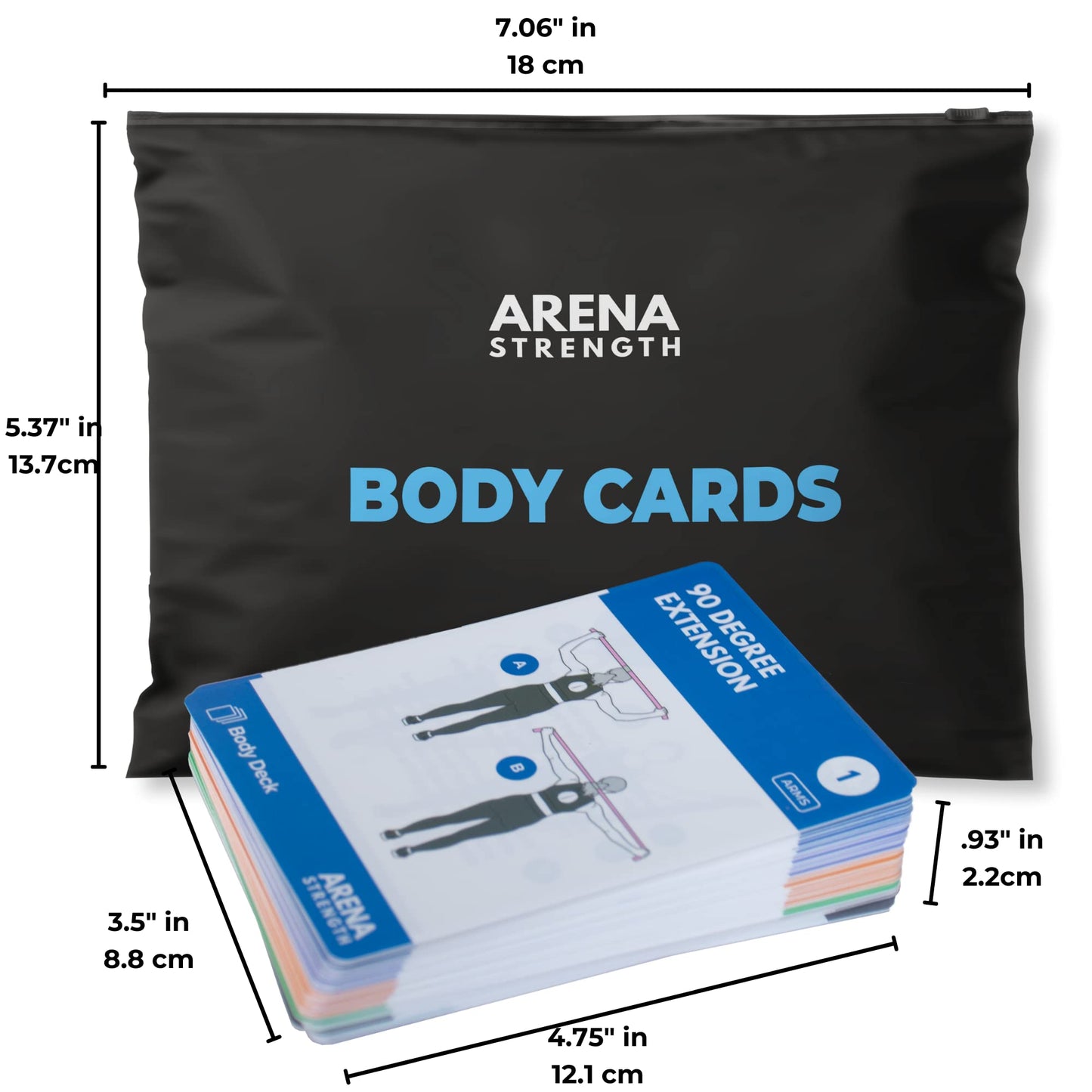 Arena Strength Band Fitness Workout Cards- Instructional Fitness Deck for Resistance Band Workouts, Beginner Fitness Guide for Resistance Band Training Exercises at Home. Includes Workout Routines.