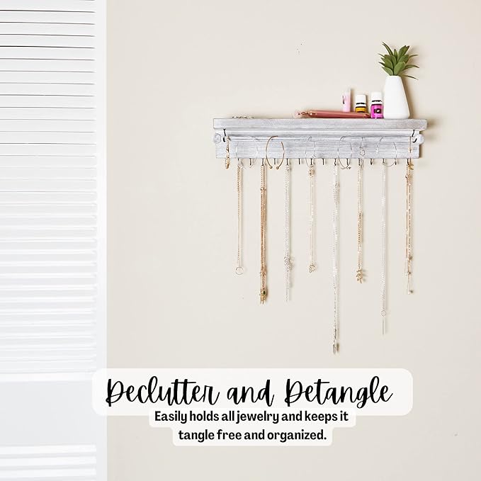 Rustic Necklace Jewelry Organizer