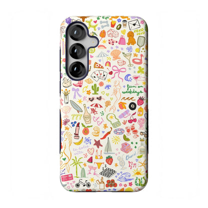 Casely Galaxy S25 Plus Case | Ink & Iris | Vintage Floral | Compatible with MagSafe | Bold Protective Design