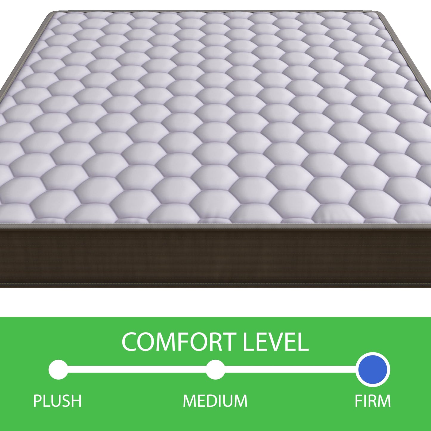6 Inch Twin Pocket Spring Mattress, Soft-Medium Firm Hybrid Pocket Coil Mattress with Foam Layer, Motion Isolation Support Bed Mattress, White