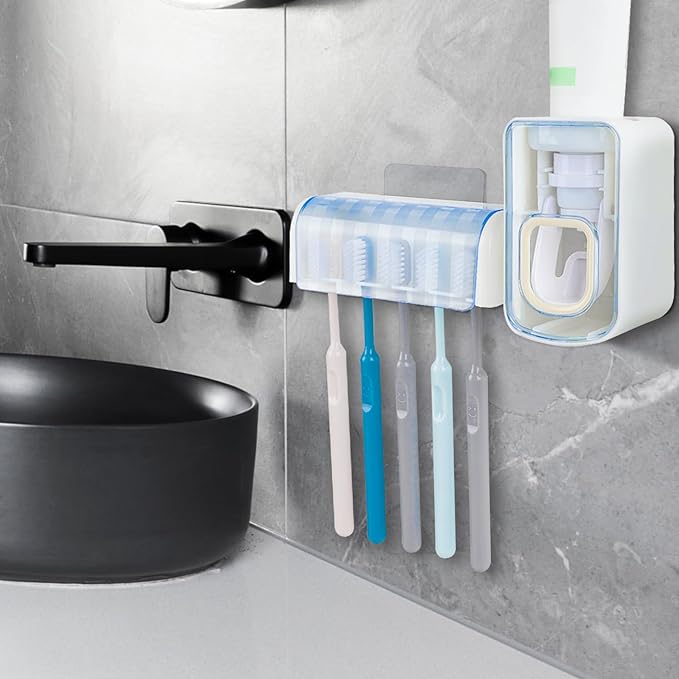 5 Slots Wall Mount Toothbrush Holder