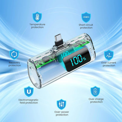 Mini Portable Charger for iPhone 17/16,Upgraded 5500mAh PD USB C Power Bank,Travel Essentials Pocket Phone Charger Battery Pack for iPhone 17/17 Pro Max/16/16 Pro/15 Series,Samsung Galaxy Android etc
