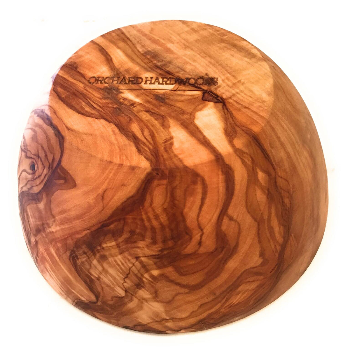 ORCHARD HARDWOODS 7" Artisan Olive Wood Serving Bowl/Mini Bowl Farmhouse Décor Serveware for Fruit, Snacks, Salad, Dips, Keys, Potpourri. In Sm 6", Med 7", Lg 8", XL 11", XXL 12". (Medium 7 inch)