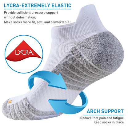 HUEGLO 3 Pairs Neuropathy Compression Socks For Women Men Neuro Ankle Trainer Running Sports Sock Non slip Plantar Fasciitis Support Socks (UK, Alpha, M, Regular, Regular, Black+Grey+White)