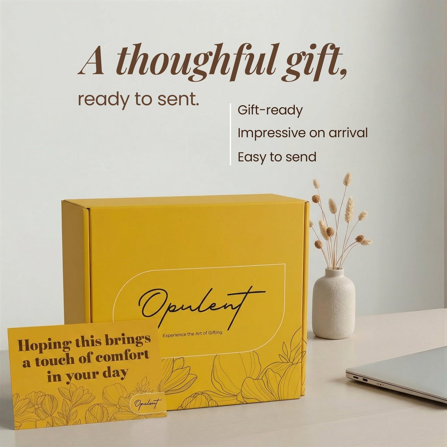 Opulent Luxury Self Care Gifts for Women - Hug in a Box Comfort Care Package - Spa Mothers Day Gift Set with 40 oz Tumbler & Cozy Blanket - Ideal for Thinking of You, Birthday, Sympathy & Corporate