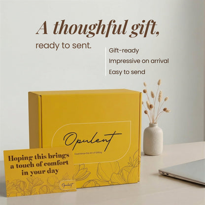 Opulent Luxury Self Care Gifts for Women - Hug in a Box Comfort Care Package - Spa Mothers Day Gift Set with 40 oz Tumbler & Cozy Blanket - Ideal for Thinking of You, Birthday, Sympathy & Corporate