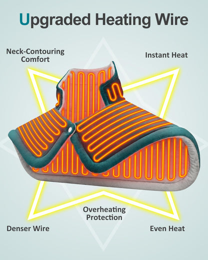 Heating Pad for Neck Shoulders Back, Valentines Day Gifts for Her Him, Weighted Heated Pad Neck Wrap Warmer for Mom Dad, Anniversary | Birthday Gifts for Women Men Wife Husband Girlfriend Boyfriend