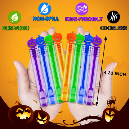 Halloween Treats Non Candy for Kids 32 Pack,Mini Bubble Wands for Toddlers, Halloween Party Favors Supplies Boo Basket Goodie Bag Stuffer Fillers,Small Classroom Toys Gifts Prizes Stuff for Boys Girls