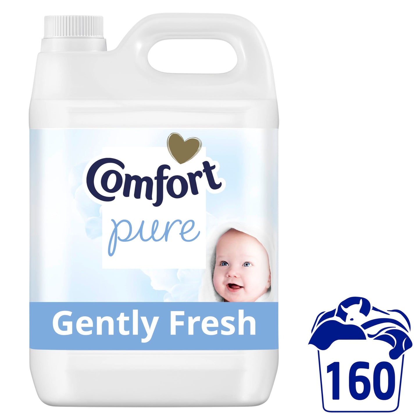 Comfort Pure Sensitive Fabric Conditioner dermatologically tested gentle next to sensitive skin 160 washes (4.8 L)