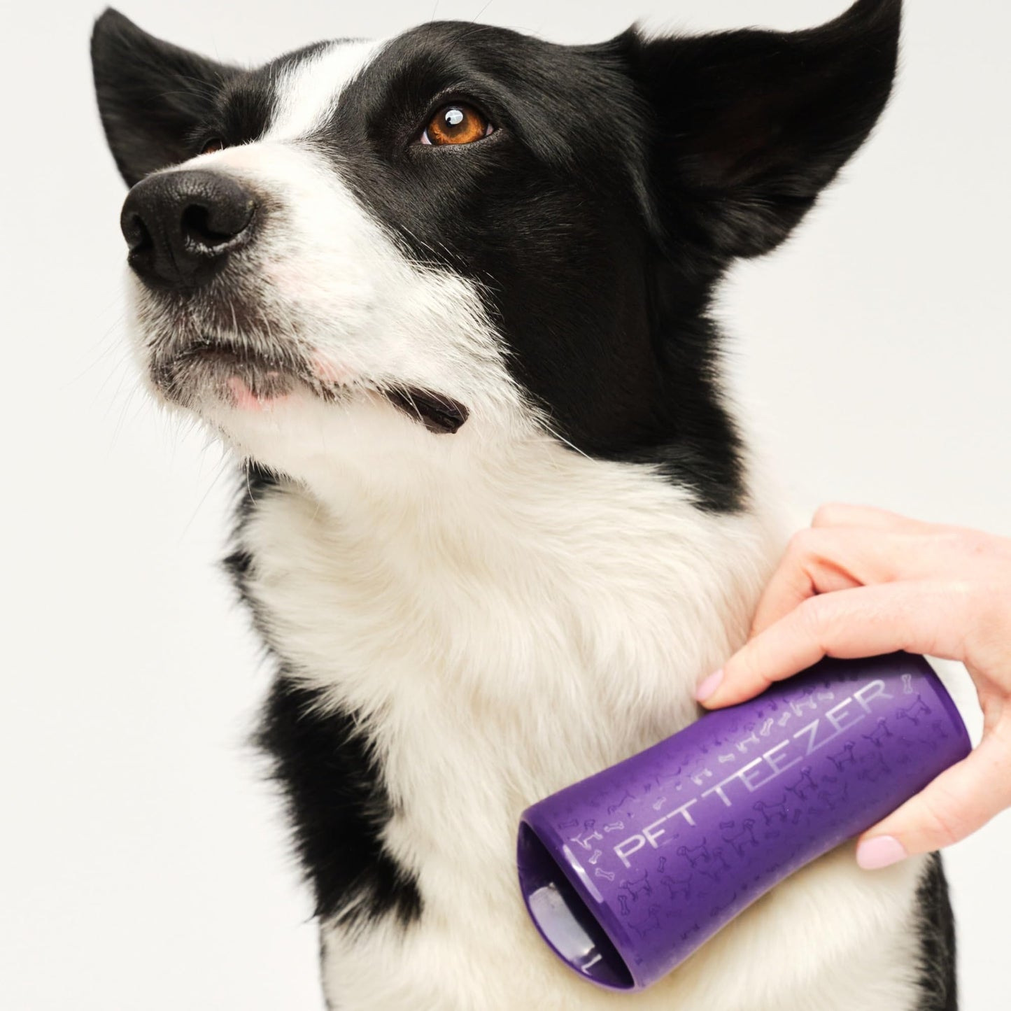 Tangle Teezer | Pet Teezer | Dual-Tier De-Shedding & Grooming Brush for Dogs | Gentle Polymer Teeth | Ideal for Double-Coated Breeds | Ergonomic & Easy Clean | Purple & Grey