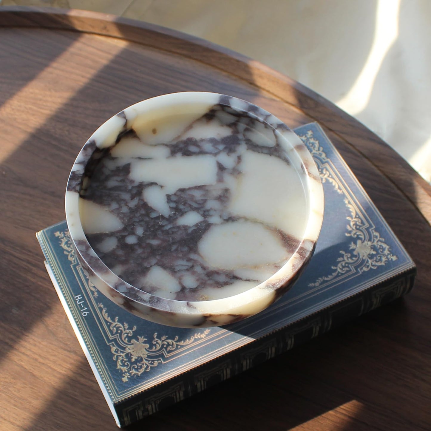 Natural Marble Tray with Legs, Vanity Decorative Tray for Countertop Organizer, Catchall Tray for Perfume, Candles, Jewelry Dish