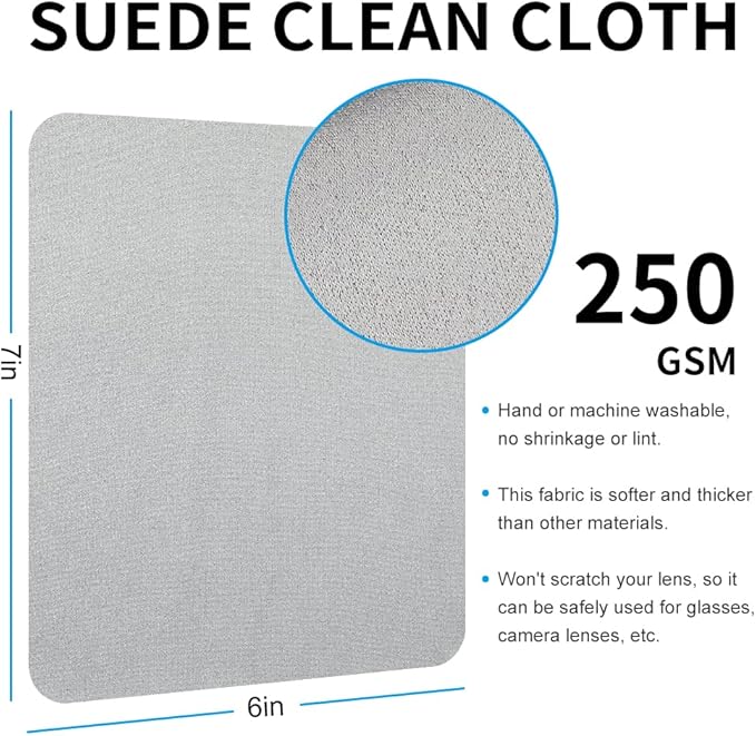 100 PCS Glasses Clean Cloth Suede, Lens Clean Cloth