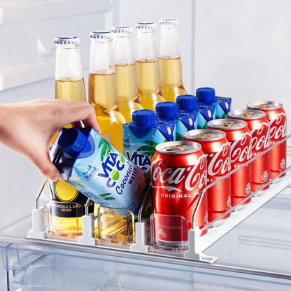 Drink Organizer for Fridge, Soda Can Dispenser for Refrigerator, Automatic Drink Dispenser for Fridge Holds up to 25 Cans, 5 Row