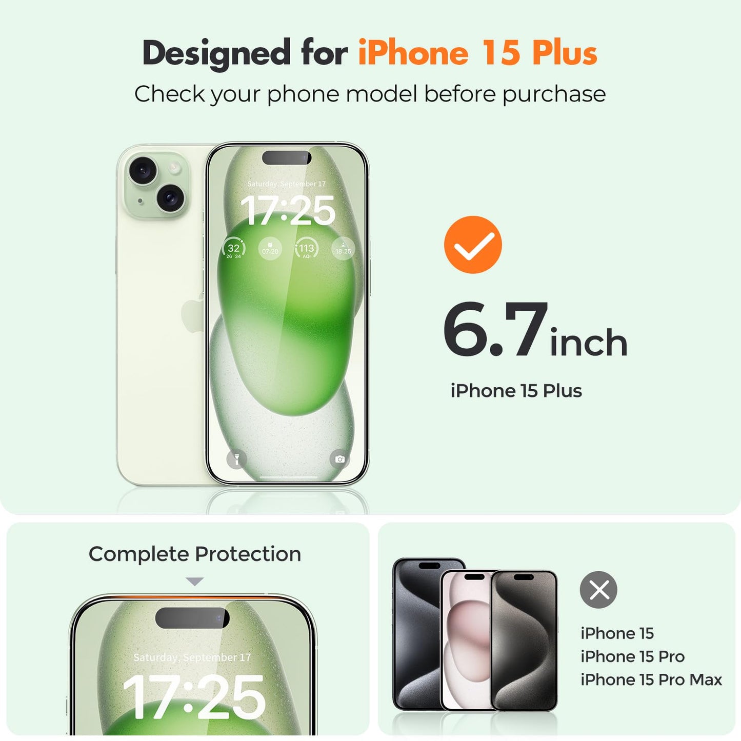 UNBREAKcable Shatterproof Tempered Glass Screen Protector for iPhone SE 2022/SE 2020, iPhone 8/7 [3-Pack] [99.99% HD Clear] [Easy Installation Frame] [9H Hardness][Bubble Free] for Apple 4.7''
