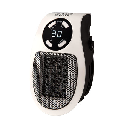Russell Hobbs RHPH2001 500W Ceramic Plug Heater, Adjustable thermostat, 12 Hour Timer & LED Display, 2 Fan Speeds, 2 Year Guarantee, White