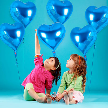 12 Pcs Red Heart Balloons,18 Inch Heart Foil Balloons Love Balloon Valentine Balloon for Birthday Party Wedding Engagement Party Baby Shower Valentine Day Decorations (red)