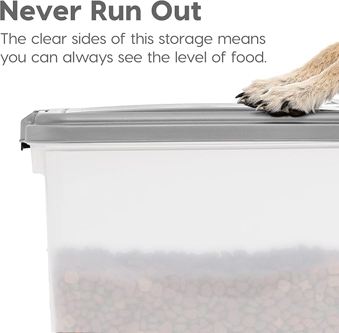 IRIS USA 30 lbs & 11 lbs Combo Airtight Dog Food Storage Container, Stackable