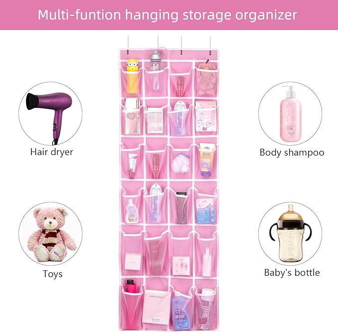 2 Pack Hanging Shoe Organizer，Over Door Shoe Organizer