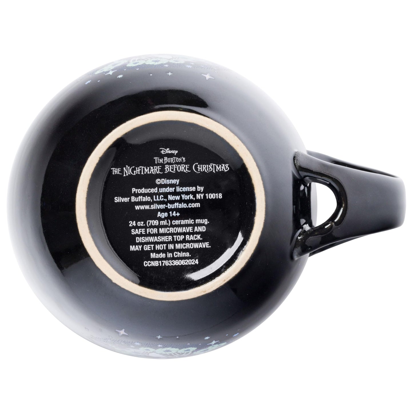 Silver Buffalo Nightmare Before Christmas Celestial Jack and Zero 24oz Ceramic Soup Mug with Spoon