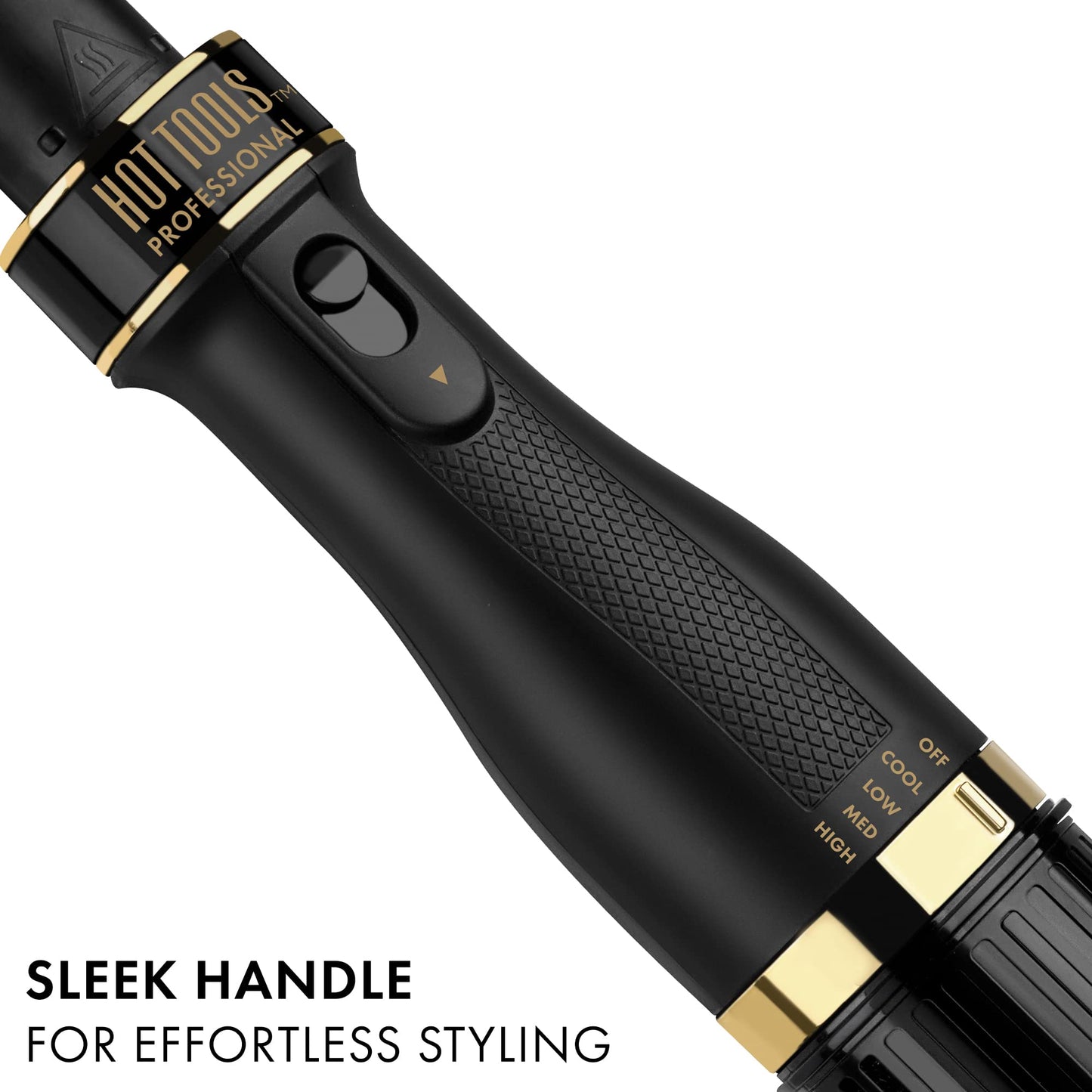 HOT TOOLS 24K Gold Blow Dryer Brush - Hot Air Brush for Salon-Worthy Volume in One Step - Volumizer with 24K Gold Technology for Fast Styling & Long-Lasting Results