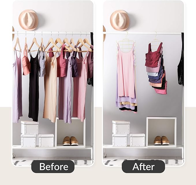 ZEDODIER 4 Pack Tank Top Hanger Space Saving, Bra Hangers