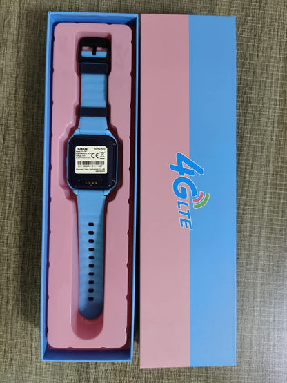 TEZILON Kids 4G GPS Smart Watch Real-Time Tracking Two-Way Phone Call GPS Tracker Waterproof Touchscreen Watch with Camera SOS Emergency Alarm Pedometer Tracker Watch Christmas Birthday 3-15 Present