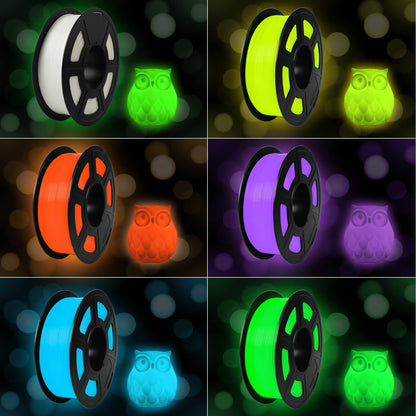 SUNLU Glow in The Dark PLA Filament, Neatly Wound Luminous PLA 3D Printer Filament 1.75mm Dimensional Accuracy +/- 0.02mm, Fit Most FDM 3D Printers, 1kg Spool (2.2lbs), Green PLA, Glow Green.