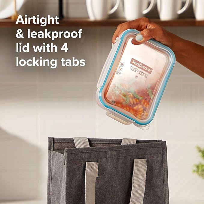 Snapware Glass Total Solutions Food Storage Containers Set, Airtight &