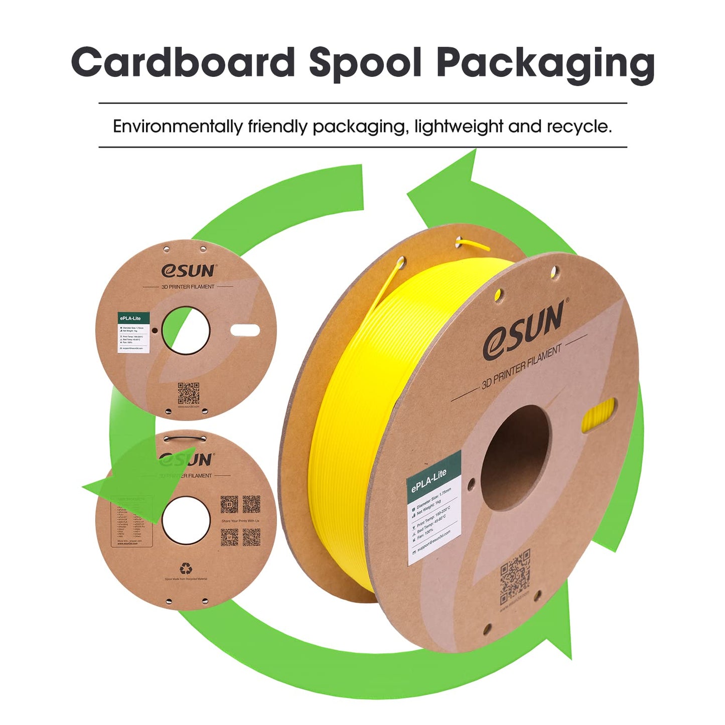 eSUN PLA Filament 1.75mm, 3D Printer Filament PLA Dimensional Accuracy +/- 0.03mm, 1KG Spool (2.2 LBS) 3D Printing Materials for Most FDM 3D Printers,Yellow